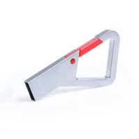Memoria USB Drelan 8 GB metálica con mosquetón de metal, vista lateral