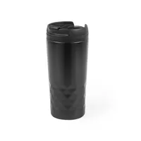 Vaso térmico de acero Dritox 310 ml diseño de rombos de acero inox/ interior PP, vista frontal