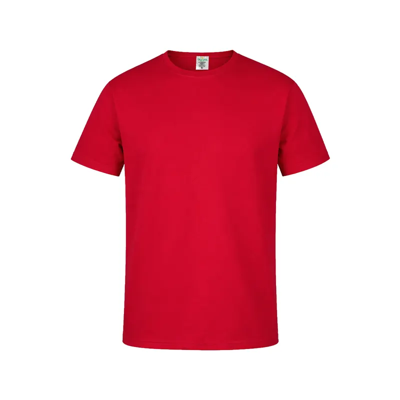 Camiseta de algodón Keya 130 g en colores en rojo de 100% algodón ring spun, single jersey 130 g/, vista frontal