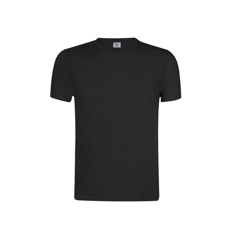 Camiseta de algodón Keya grueso 180 g en neg de 100% algodón grueso ringspun, single jersey, vista frontal