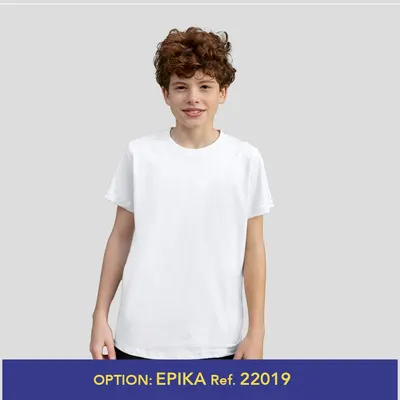 Camiseta de algodón Keya 150 g niño en blanco personalizable