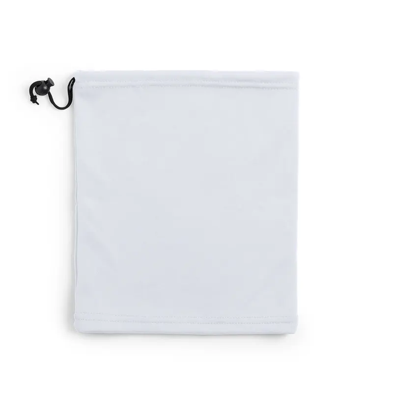 Braga de cuello con forro coral fleece y cordón Ponkar 280 g en blanco de exterior: poliéster/ spandex, vista frontal