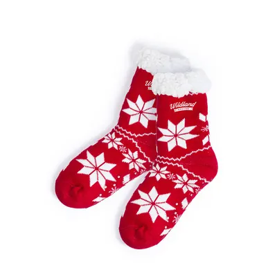 Calcetines navideños antideslizantes con forro personalizable