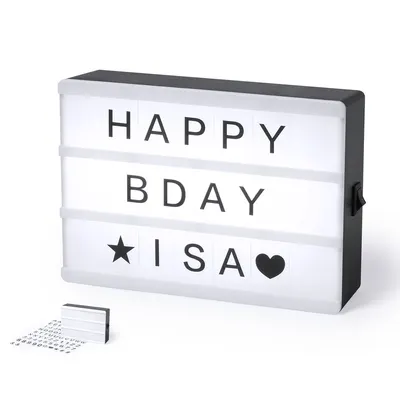 Caja de luz lightbox con 82 piezas y 4 LEDs personalizable