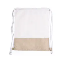 Mochila de cuerdas yute y algodón Badix 120 g de yute/ algodón 120 g/ m2, vista lateral