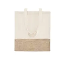 Bolsa de yute y algodón Lerkal 245 g bicolor de algodón 120 g/ m2/ yute, vista frontal