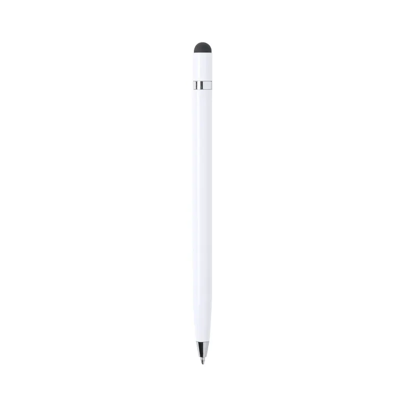 Bolígrafo puntero de aluminio Mulent metalizado giratorio en blanco de aluminio, vista frontal