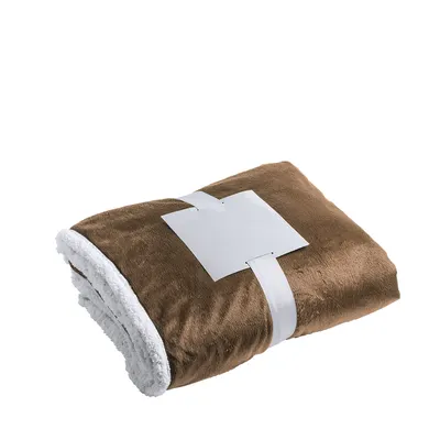 Manta coral fleece y sherpa 125 × 160 cm 380 g personalizable