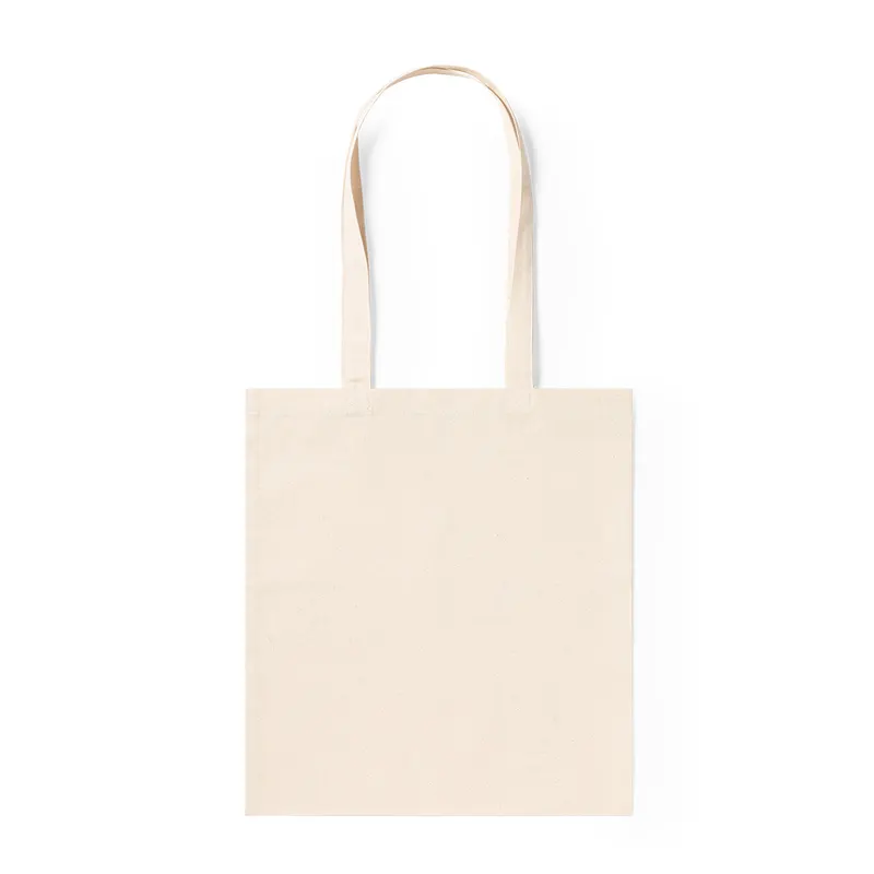 Bolsa de algodón Siltex 140 g natural asas 70 cm en bolsa siltex de algodón 140 g/ m2, vista frontal