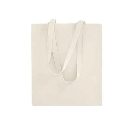 Bolsa de algodón 140 g natural asas 70 cm personalizable