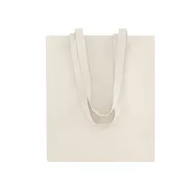 Bolsa de algodón Ponkal 180 g natural asas 70 cm de algodón 180 g/ m2, vista frontal