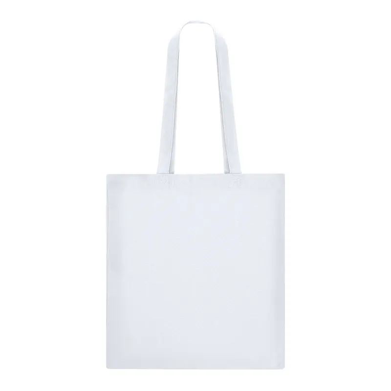 Bolsa de algodón Turkal 140 g con asas reforzadas en blanco de algodón 140 g/ m2, vista frontal