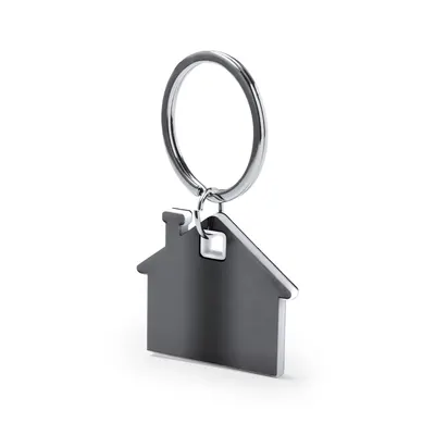 Llavero casita de acero inoxidable personalizable