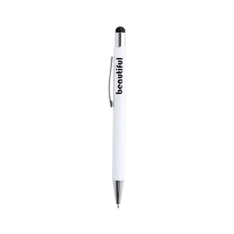 Bolígrafo puntero de aluminio Woner para láser en negro de aluminio, vista frontal