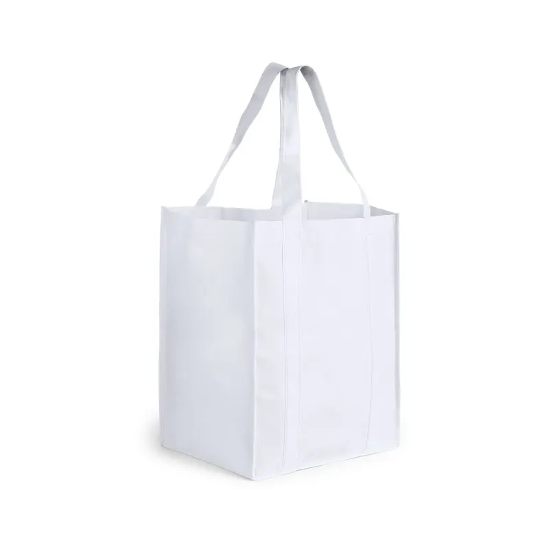 Bolsa non woven XL Shop 80 g asas largas 52 cm en xl blanco de non-Woven, vista frontal