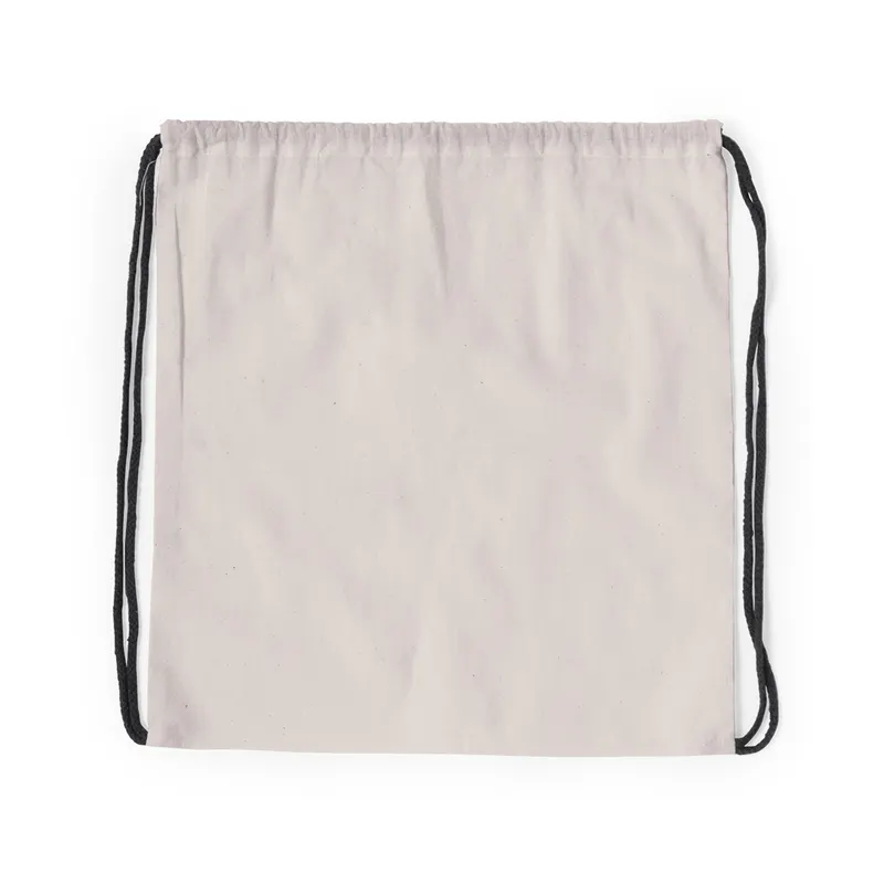 Mochila de cuerdas algodón Tianax 100 g cordón trenzado en negro de algodón 100 g/ m2, vista frontal
