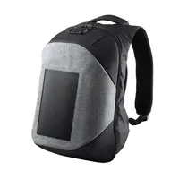 Mochila solar antirrobo Koneit para portátil 15 pulgadas de poliéster 1200D, vista frontal