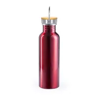 Bidón retro de acero Tulman inox 800 ml con asa de acero inox/ bambú, detalle 1