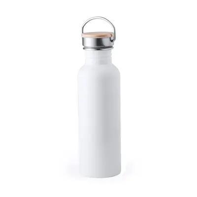 Bidón retro de acero Tulman inox 800 ml con asa personalizable