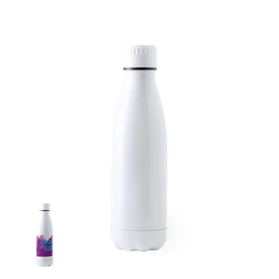 Bidón de acero Bayron inox blanco 700 ml para sublimación personalizable