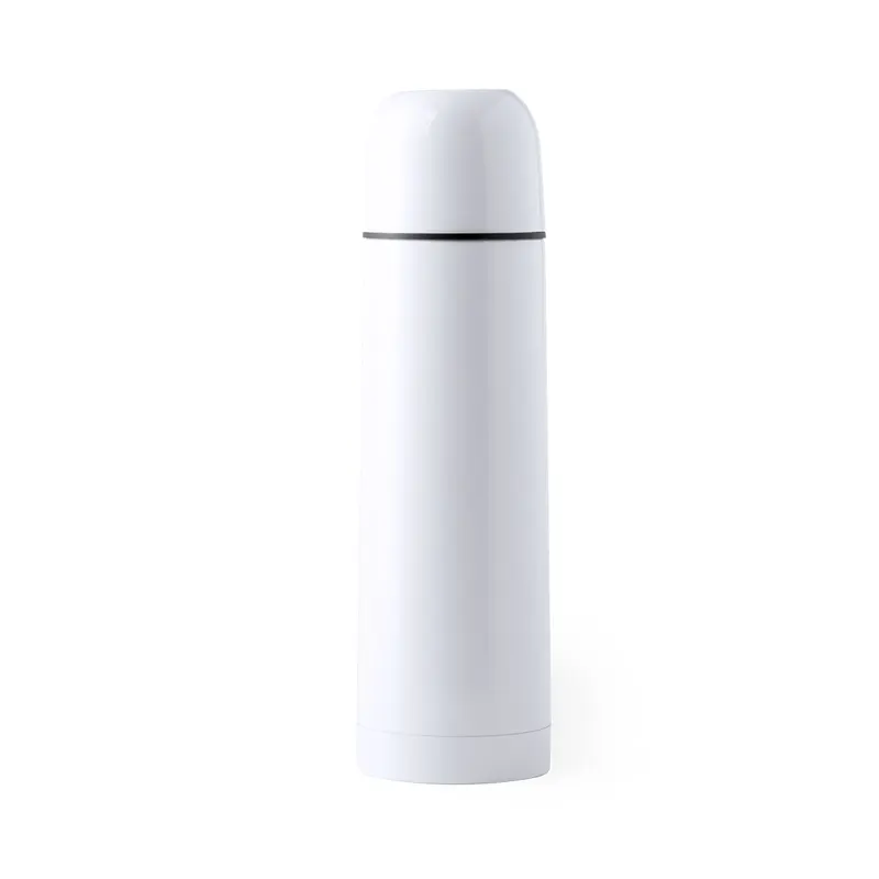 Termo de acero Cleikon 500 ml para sublimación en blanco de acero inox, vista frontal