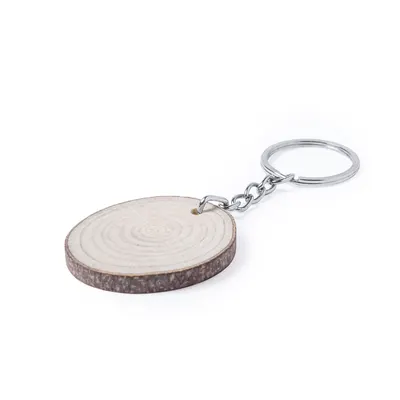 Llavero de madera Selton de haya ovalado o redondo personalizable