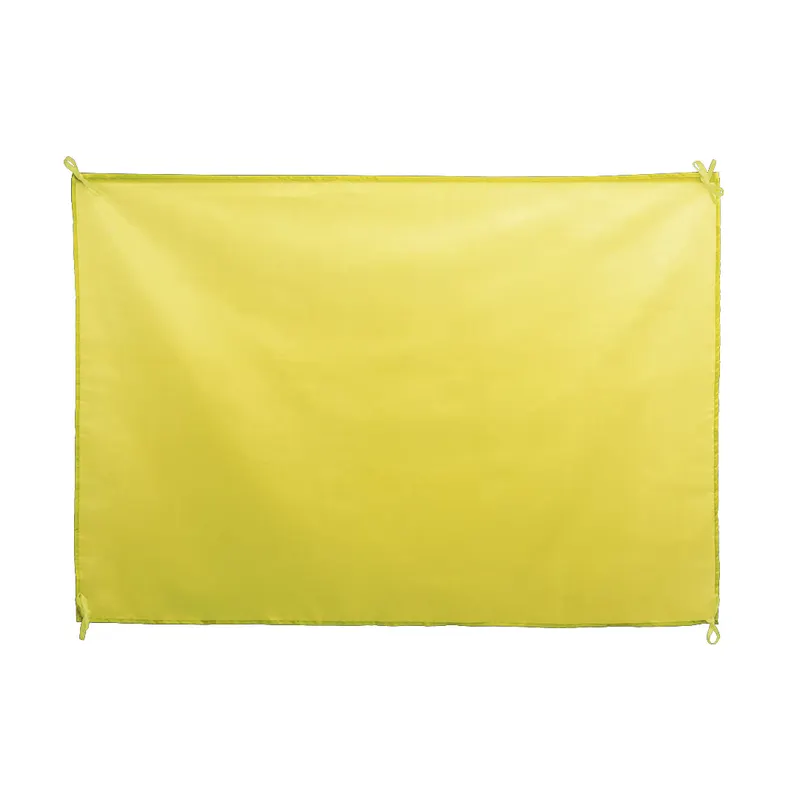 Bandera XL de poliéster Dambor 100 × 70 cm en amarillo de poliéster 170D, vista frontal