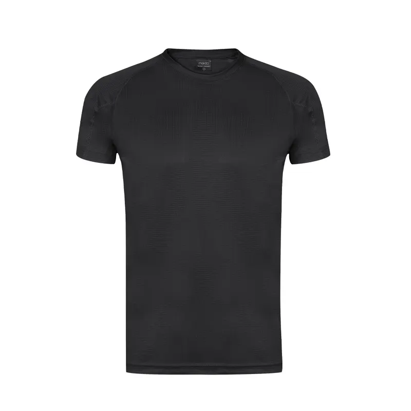 Camiseta técnica muy transpirable Dynamic 135 g en negro de poliéster 135 g/ m2, vista frontal