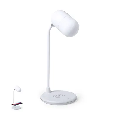 Lámpara LED con altavoz Bluetooth y cargador personalizable