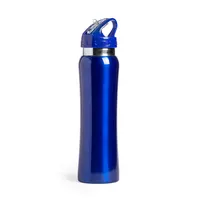 Bidón de acero Smaly inox 800 ml con apertura fácil de acero inox, vista lateral