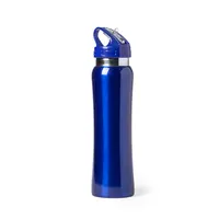 Bidón de acero Smaly inox 800 ml con apertura fácil de acero inox, vista frontal
