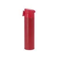 Termo de acero Poltax 330 ml apertura con botón de acero inox, vista lateral