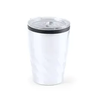 Vaso térmico de acero Ripon 350 ml biselado de acero inox/ interior PP, vista frontal