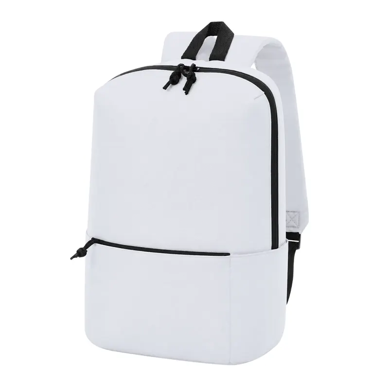 Mochila de poliéster Galpox 600D para sublimación en blanco de poliéster 600D, vista frontal