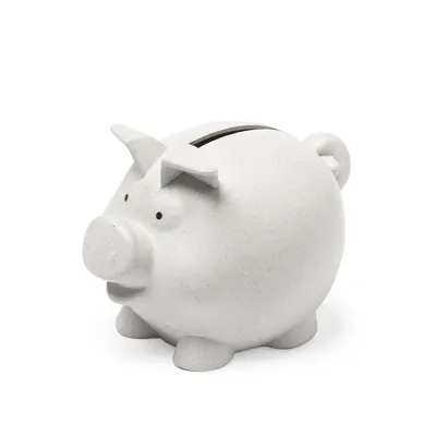 Hucha cerdito de fibra de bambú personalizable