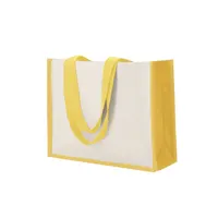 Bolsa de yute y algodón Rotin laminado con fuelle 76 cm de yute laminado/ algodón laminado, detalle 2