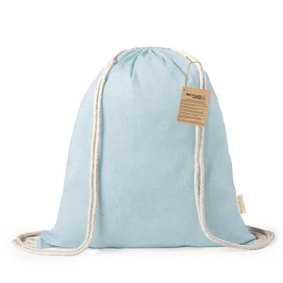 Mochila de cuerdas algodón reciclado Konim 120 g personalizable