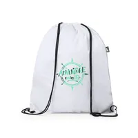Mochila de cuerdas RPET Lambur con argollas metálicas de poliéster RPET, vista lateral