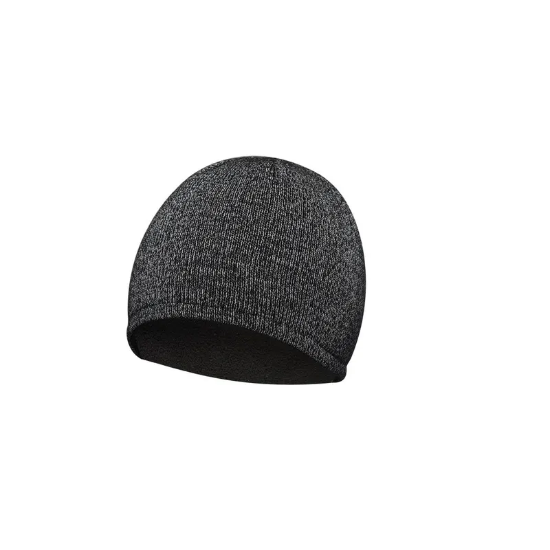Gorro reflectante de acrílico Terban con interior polar en negro de exterior: acrílico, vista frontal