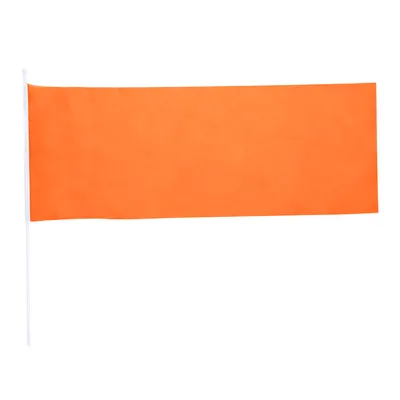 Banderín XL de poliéster con asta blanca personalizable
