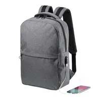 Mochila negocios de RPET Konor 600D estación USB de poliéster 600D RPET, vista lateral