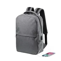 Mochila negocios de RPET Konor 600D estación USB de poliéster 600D RPET, vista frontal