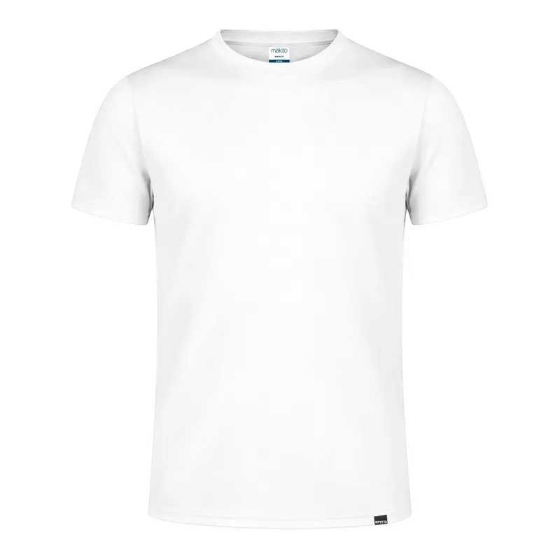 Camiseta técnica de RPET Markus 135 g para sublimación en blanco de poliéster RPET 135 g/ m2, vista frontal
