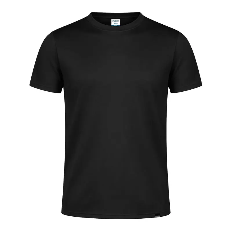 Camiseta técnica de RPET Markus 135 g para sublimación en negro de poliéster RPET 135 g/ m2, vista frontal