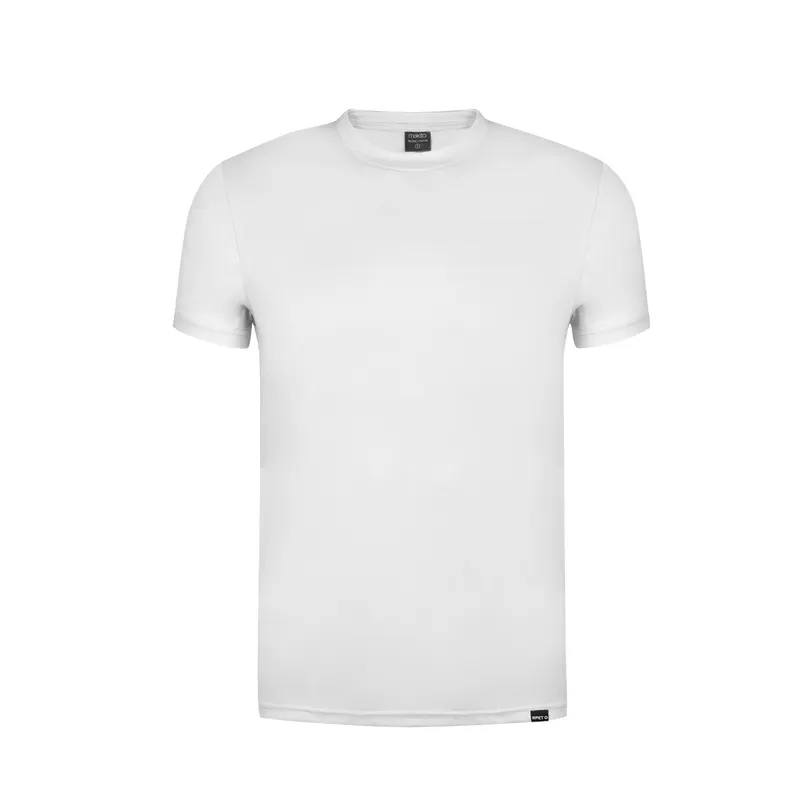 Camiseta técnica de poliéster elastano Layom 135 g en blanco de poliéster/ elastano 135 g/ m2, vista frontal