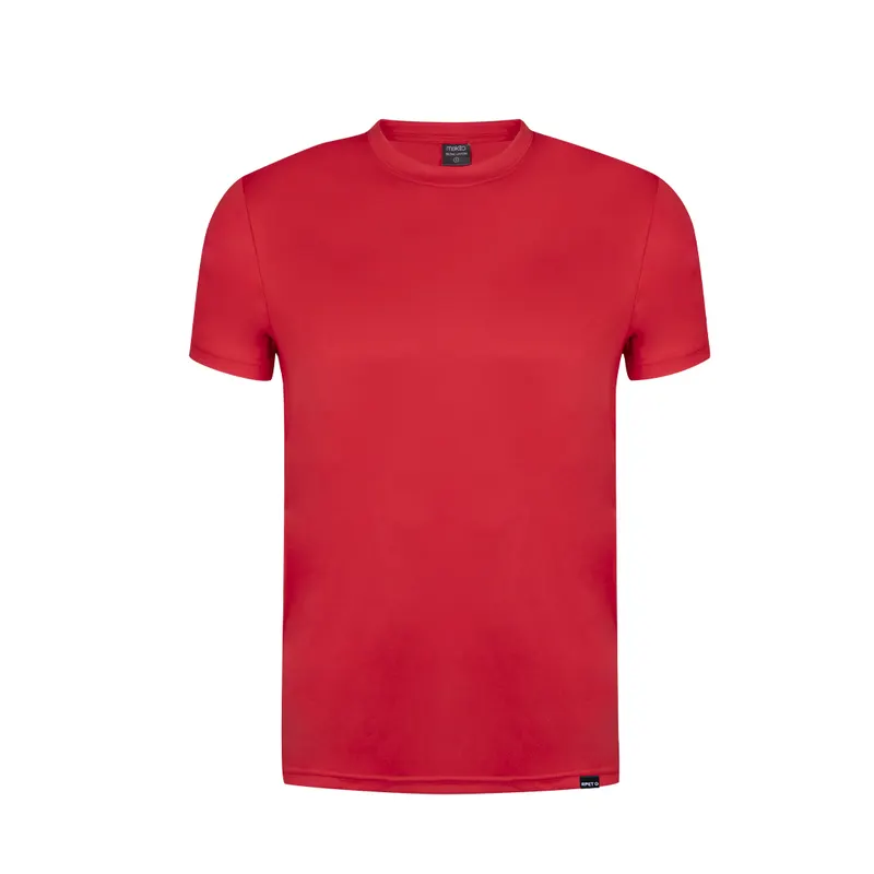 Camiseta técnica de poliéster elastano Layom 135 g en rojo de poliéster/ elastano 135 g/ m2, vista frontal