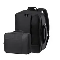 Mochila portadocumentos de poliéster y polipiel Hurkon de poliéster 300D/ PU, vista frontal