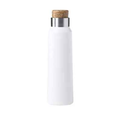 Bidón de acero Anukin inox 770 ml tapón efecto corcho personalizable