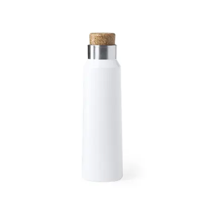 Bidón de acero Anukin inox 770 ml tapón efecto corcho personalizable