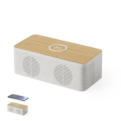 Altavoz cargador inalámbrico Trecam 10 W caña de trigo personalizable